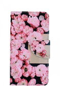 TopQ iPhone SE 2020 booklet Pink flowers 62572 - Phone Case