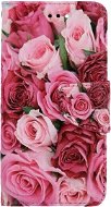 TopQ iPhone SE 2020 Booklet Pink Roses 62564 - Phone Case