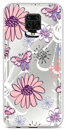 TopQ Xiaomi Redmi Note 9 Pro silicone Flowers 63443 - Phone Cover - Main image
