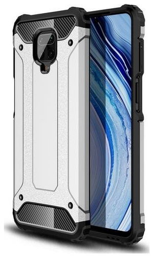 TopQ Xiaomi Redmi Note 9 Pro Panzer silver 63426 - Phone Cover - Main image