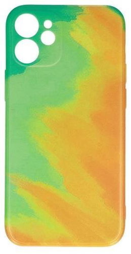 TopQ Pop iPhone 12 silicone green-yellow 63547 - Phone Cover - Main image