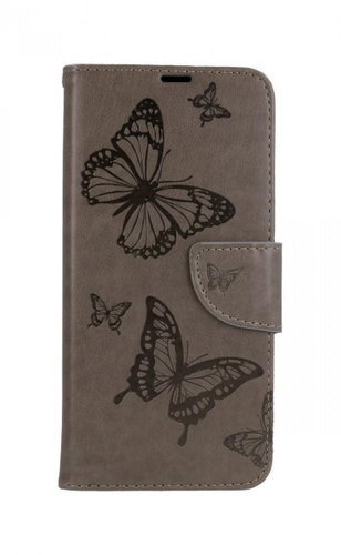 TopQ Xiaomi Redmi Note 10S booklet Butterfly grey 63654 - Phone Case - Main image