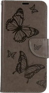 TopQ Samsung A22 booklet Butterfly grey 63571 - Phone Case