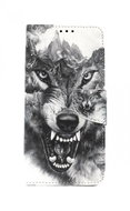 TopQ Realme 7 book Black and white wolf 63511 - Phone Case