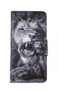 TopQ Realme 7 book Black and white lion 63341 - Phone Case