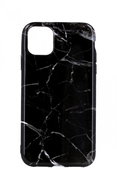 TopQ iPhone 11 silicone Marble black-grey 57295 - Phone Cover