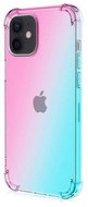 TopQ iPhone 12 Silicone Shock Rainbow Mint Pink 52675 - Phone Cover