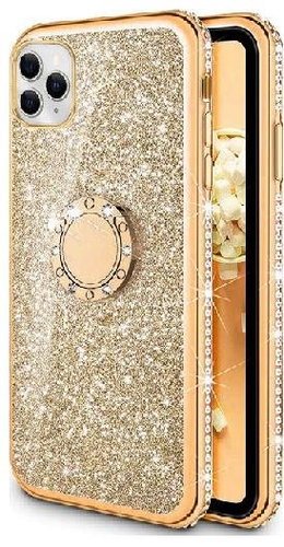 TopQ iPhone 11 silicone Diamond gold 49345 - Phone Cover - Main image