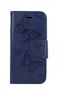 TopQ iPhone SE 2020 booklet Butterfly blue dark 62459 - Phone Case