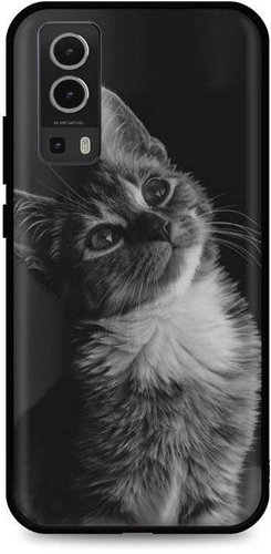 TopQ Vivo Y72 5G silicone Cute Cat 64104 - Phone Cover - Main image