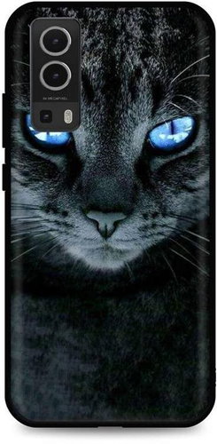 TopQ Vivo Y72 5G silicone Dark Cat 64098 - Phone Cover - Main image
