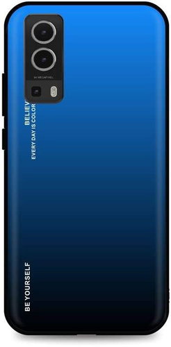 TopQ LUXURY Vivo Y72 5G solid rainbow blue 64034 - Phone Cover - Main image