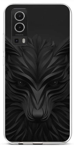TopQ Vivo Y72 5G silicone Black Wolf 64227 - Phone Cover - Main image