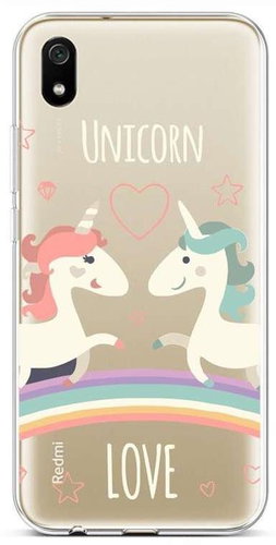 TopQ Xiaomi Redmi 7A silicone Unicorn Love 63876 - Phone Cover - Main image