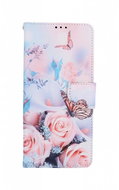 TopQ Samsung A12 booklet Rose with butterfly 60121 - Phone Case
