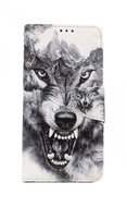 TopQ Realme C11 booklet Black and white wolf 63980 - Phone Case