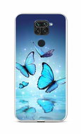 TopQ Xiaomi Redmi Note 9 silicone Blue butterflies 59176 - Phone Cover