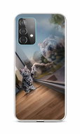 TopQ Samsung A52 silicone Reflection of a tiger 58644 - Phone Cover