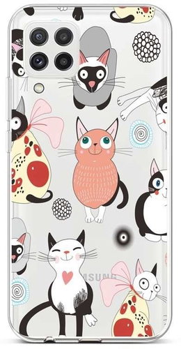 TopQ Samsung A22 silicone Cats 2 65228 - Phone Cover - Main image