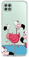 TopQ Samsung A22 5G silicone Cartoon Flamingos 65102 - Phone Cover