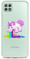 TopQ Samsung A22 5G silicone Rainbow Splash 65082 - Phone Cover