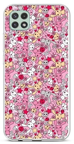 TopQ Samsung A22 5G silicone Pink Bunnies 65072 - Phone Cover - Main image