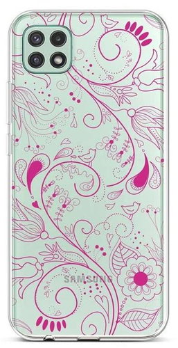 TopQ Samsung A22 5G silicone Pink Ornament 65056 - Phone Cover - Main image