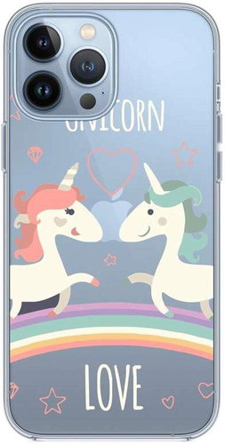 TopQ iPhone 13 Pro silicone Unicorn Love 65287 - Phone Cover - Main image