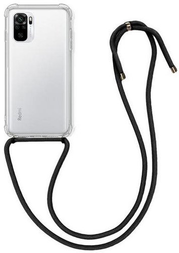 TopQ Xiaomi Redmi Note 10 silicone with black cord transparent 61227 - Phone Cover - Main image