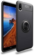 TopQ Xiaomi Redmi 9A silicone black with black ring 52169 - Phone Cover