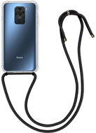 TopQ Xiaomi Redmi Note 9 silicone with black cord transparent 51490 - Phone Cover