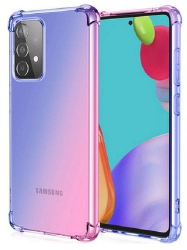 TopQ Samsung A52 silicone Shock iridescent blue-pink 57481 - Phone Cover - Main image