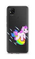 TopQ Xiaomi Redmi 9C silicone Flying Unicorn 53059 - Phone Cover