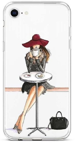 TopQ iPhone SE 2020 silicone Lady 6 49611 - Phone Cover - Main image