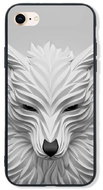 TopQ LUXURY iPhone SE 2020 solid White Wolf 49257 - Phone Cover
