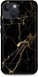 Phone Cover TopQ LUXURY iPhone 13 mini solid Marble black-gold 64777 - Kryt na mobil