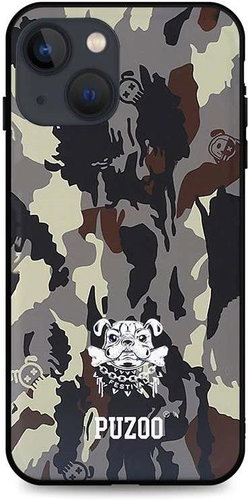 TopQ iPhone 13 3D silicone camouflage with bulldog 64346 - Phone Cover - Main image