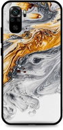 TopQ LUXURY Xiaomi Redmi Note 10 solid Marble grey-gold 58007 - Phone Cover
