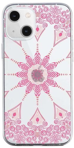 TopQ iPhone 13 mini silicone Pink Mandala 64711 - Phone Cover - Main image