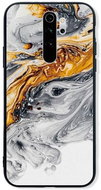 TopQ LUXURY Xiaomi Redmi Note 8 Pro solid Marble grey-gold 44847 - Phone Cover