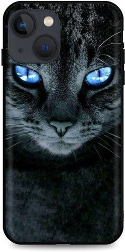 TopQ iPhone 13 mini silicone Dark Cat 65531 - Phone Cover - Main image
