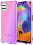 TopQ Samsung A22 silicone Shock rainbow pink-purple 65505 - Phone Cover