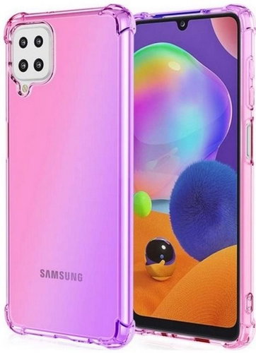 TopQ Samsung A22 silicone Shock rainbow pink-purple 65505 - Phone Cover - Main image