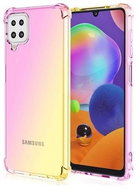 TopQ Samsung A22 silicone Shock rainbow pink-yellow 65488 - Phone Cover