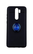 TopQ Xiaomi Redmi Note 8 Pro silicone black with blue ring 46389 - Phone Cover
