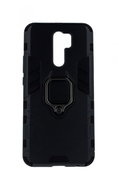 TopQ Xiaomi Redmi 9 durable black with ring 52281 - Phone Cover
