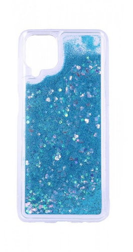 TopQ Samsung A12 Silicone Liquid Heart Turquoise 64527 - Phone Case - Main image