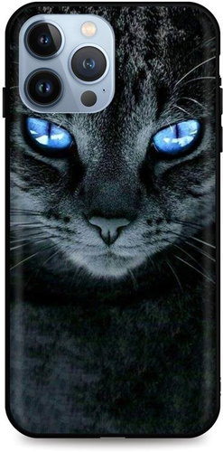TopQ iPhone 13 Pro silicone Dark Cat 65561 - Phone Cover - Main image