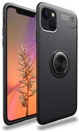 TopQ iPhone 13 mini silicone black with black ring 65536 - Phone Cover