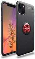 TopQ iPhone 13 mini silicone black with red ring 65534 - Phone Cover